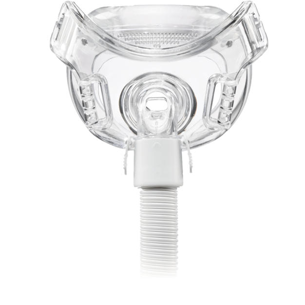 Philips Respironics Amara View CPAP-Full-Face-Maske Close-up Kniestück