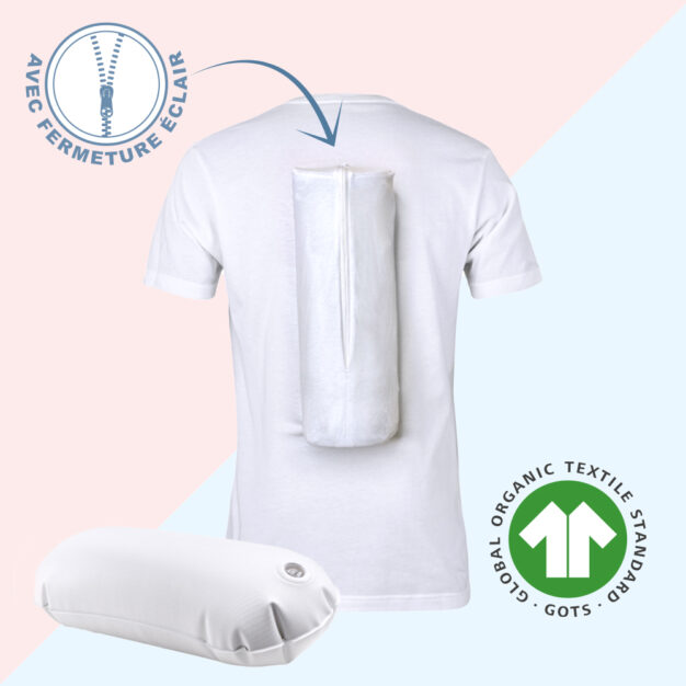 Coussin gonflable SomnoShirt - Solutions Positionnelles Ronflements