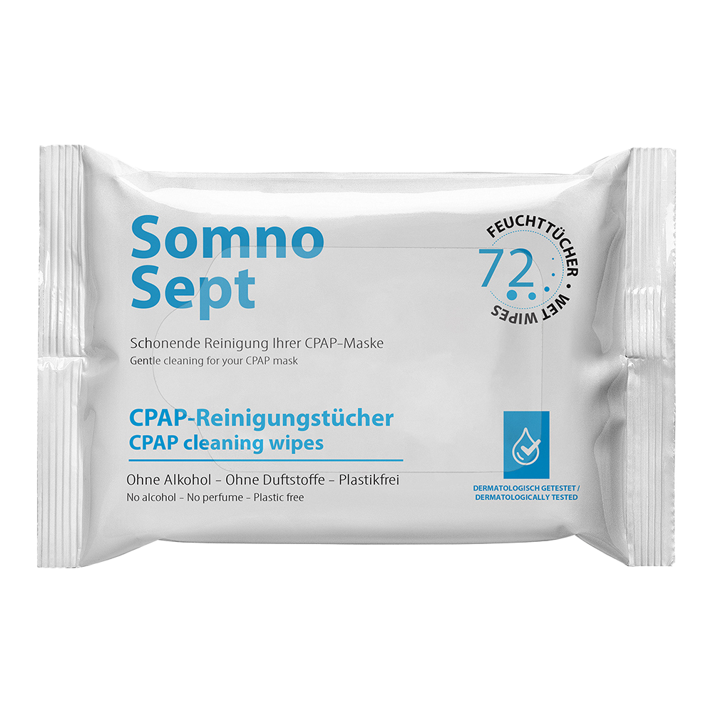 Lingettes nettoyantes spéciales PPC/CPAP SomnoSept, nettoyage des masques de PPC, en viscose, testées dermatologiquement, sans alcool ni parfum