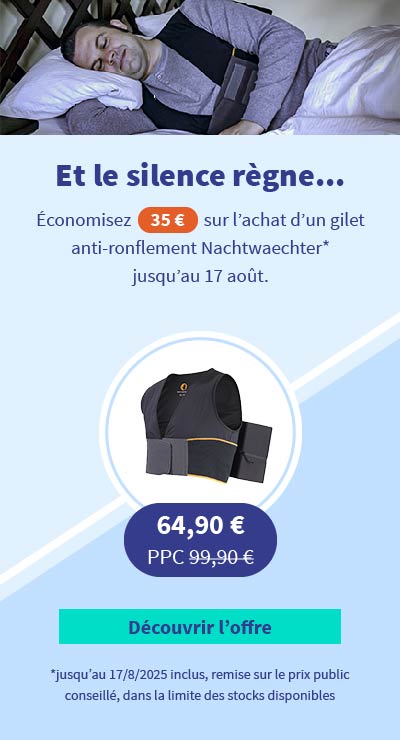 Réduction à l'achat du gilet anti-ronflement Nachtwaechter 05
