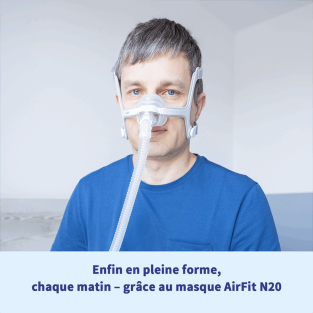 ResMed AirFit N20 CPAP Masque nasal vue de face