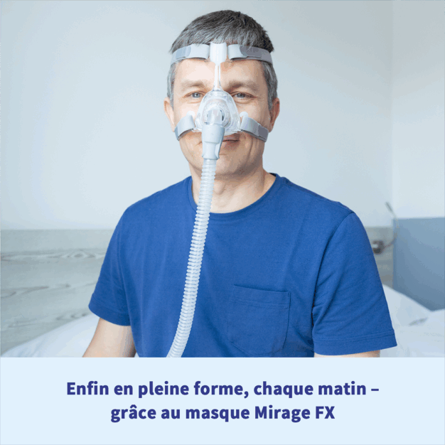 ResMed Mirage FX CPAP-Nasenmaske Frontalsicht