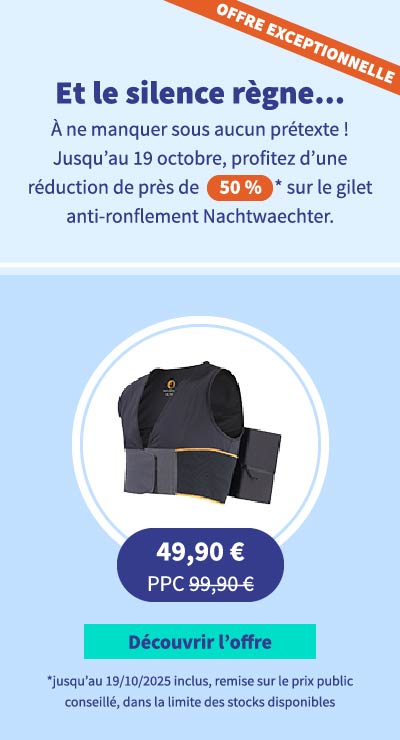 Réduction à l'achat sur le gilet anti-ronflement Nachtwaechter 05