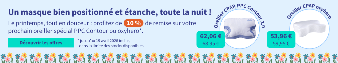 Réduction sur oreiller spécial PPC Contour ou oxyhero 01