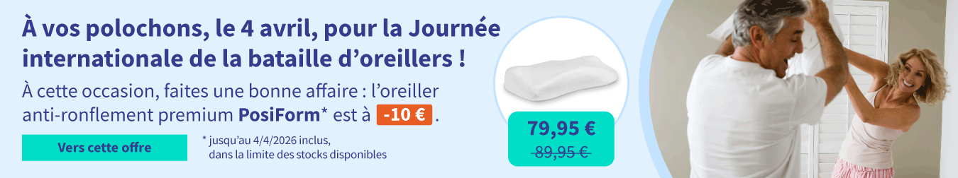 Réduction sur l’oreiller anti-ronflement premium PosiForm 01