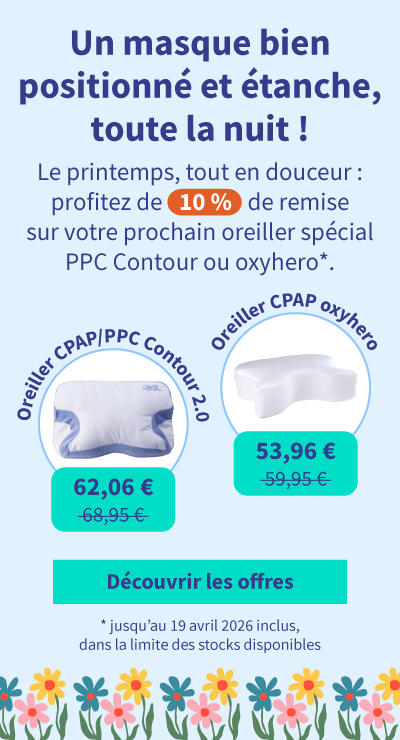 Réduction sur oreiller spécial PPC Contour ou oxyhero 05