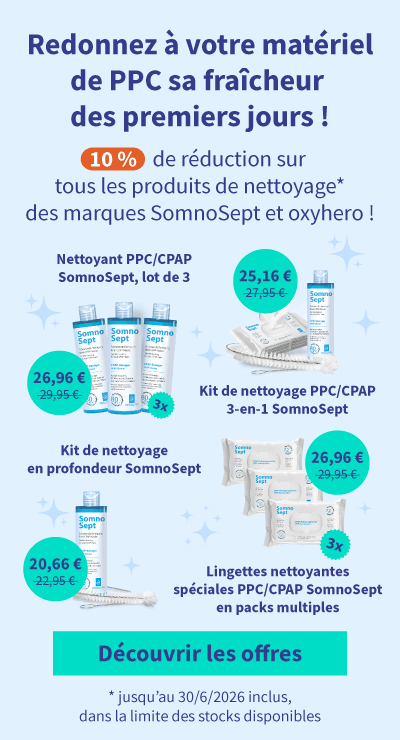 Réduction sur tous les produits de nettoyage des marques SomnoSept et oxyhero 01