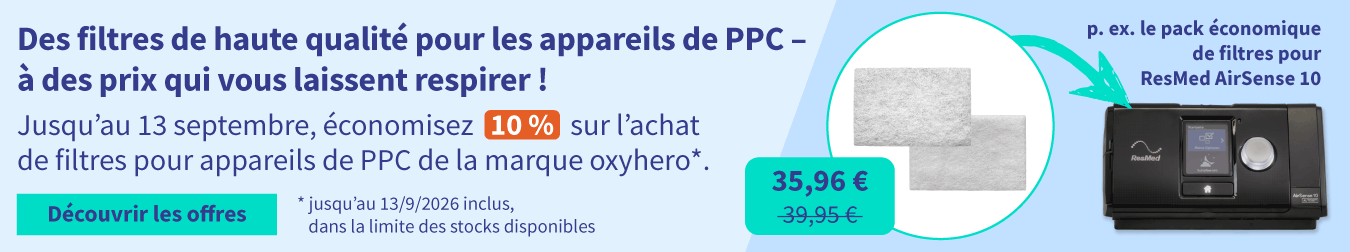Réduction sur l’achat de filtres pour appareils de PPC de la marque oxyhero 05