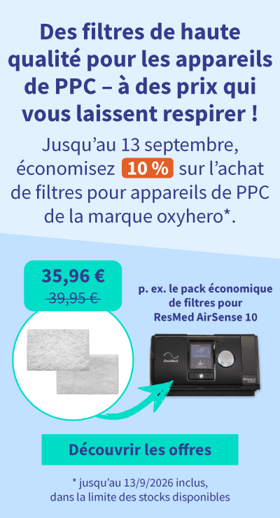 Réduction sur l’achat de filtres pour appareils de PPC de la marque oxyhero 01