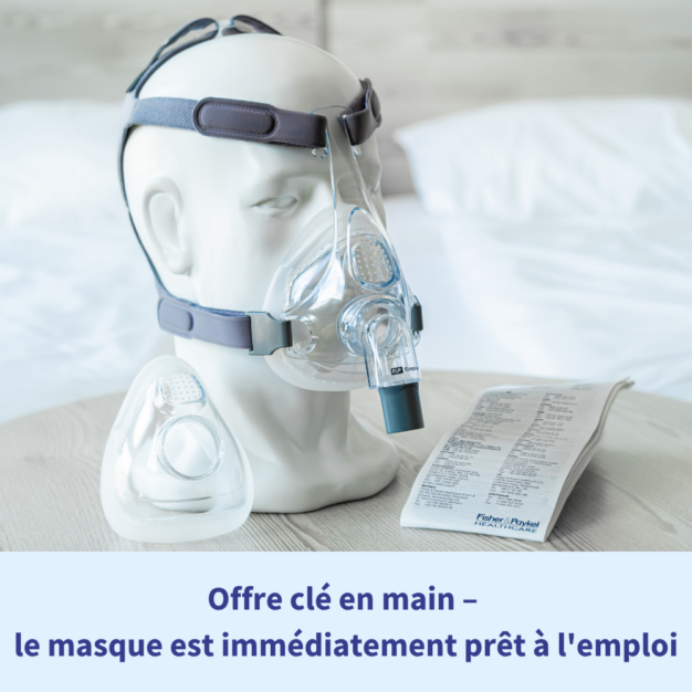Fisher & Paykel Simplus CPAP-Masque facial vue de face