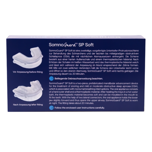 Emballage gouttière contre le ronflement SomnoGuard SP Soft 2