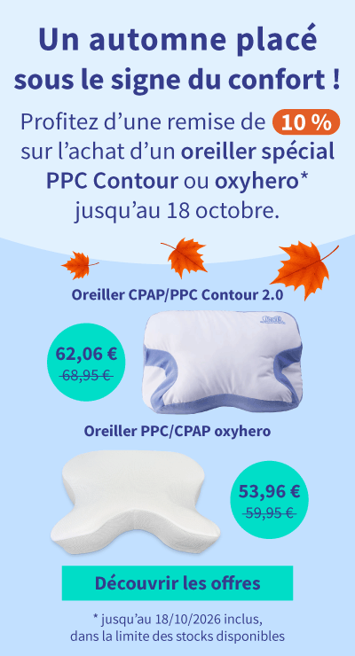 Réduction sur l’achat d’un oreiller spécial PPC Contour ou oxyhero 05