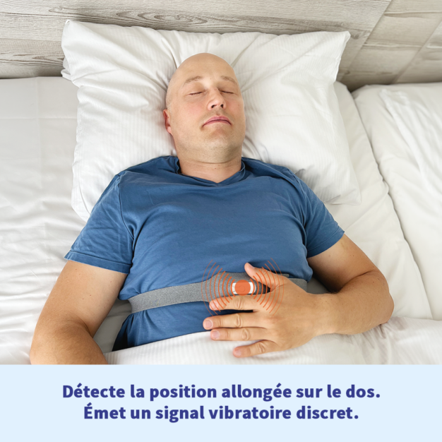 somnipax belt 2.0 - détecte la position sur le dos et émet un signal vibratoire discret